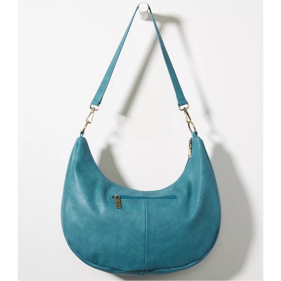 Anthropologie Crescent Teal Slouchy Tote Bag NWT - Picture 3 of 8